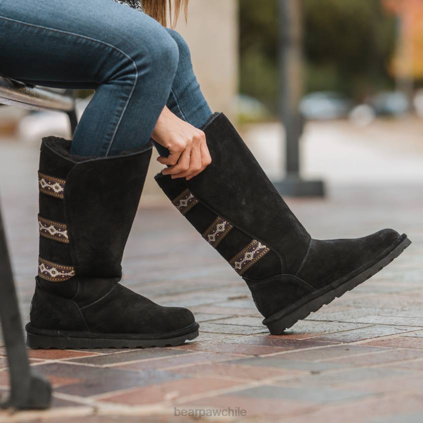 botas BEARPAW Violeta negro mujer PD28122