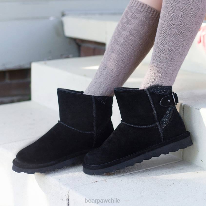 botas BEARPAW betty caviar negro mujer PD2848