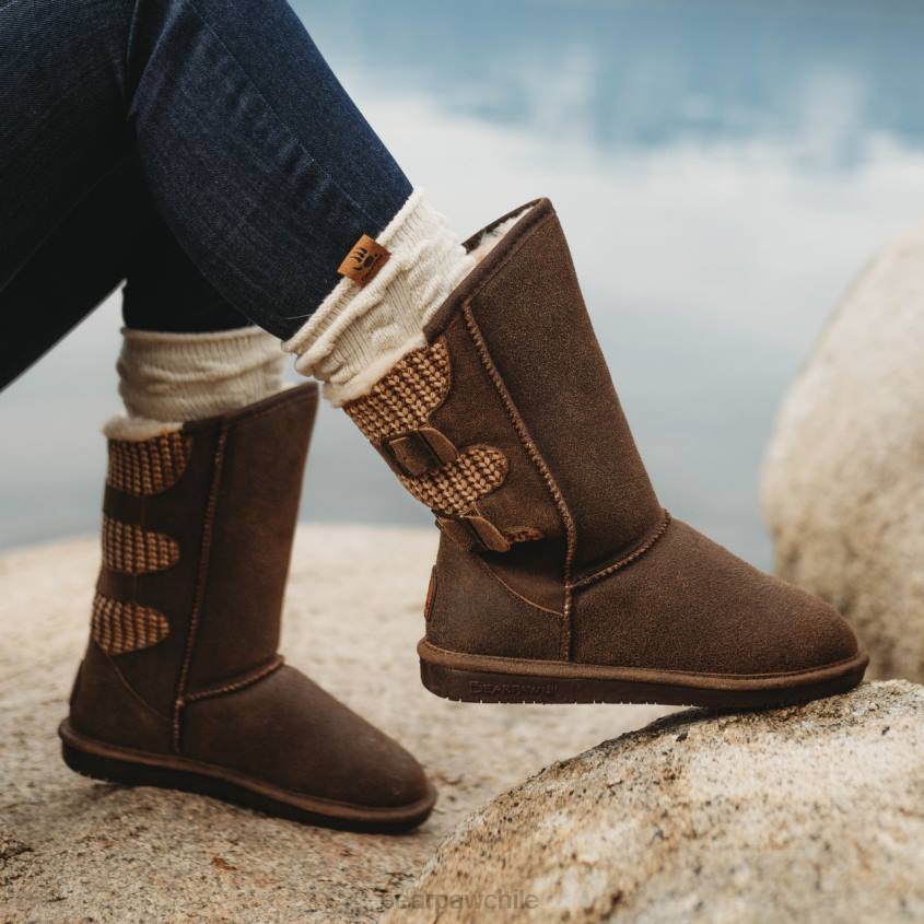 botas BEARPAW boshie ancho castaño angustiado mujer PD28256
