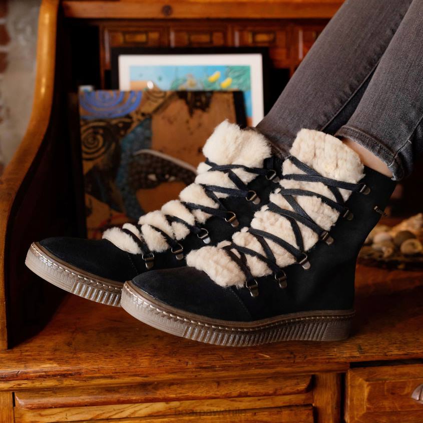 botas BEARPAW celeste negro mujer PD285