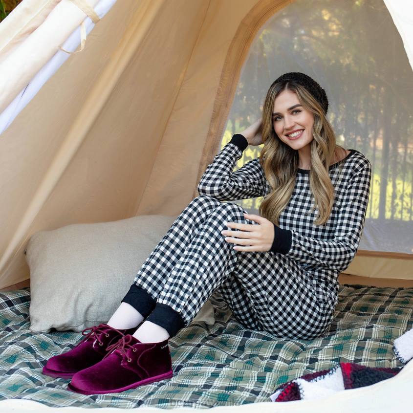 botas BEARPAW cielo terciopelo burdeos mujer PD2835