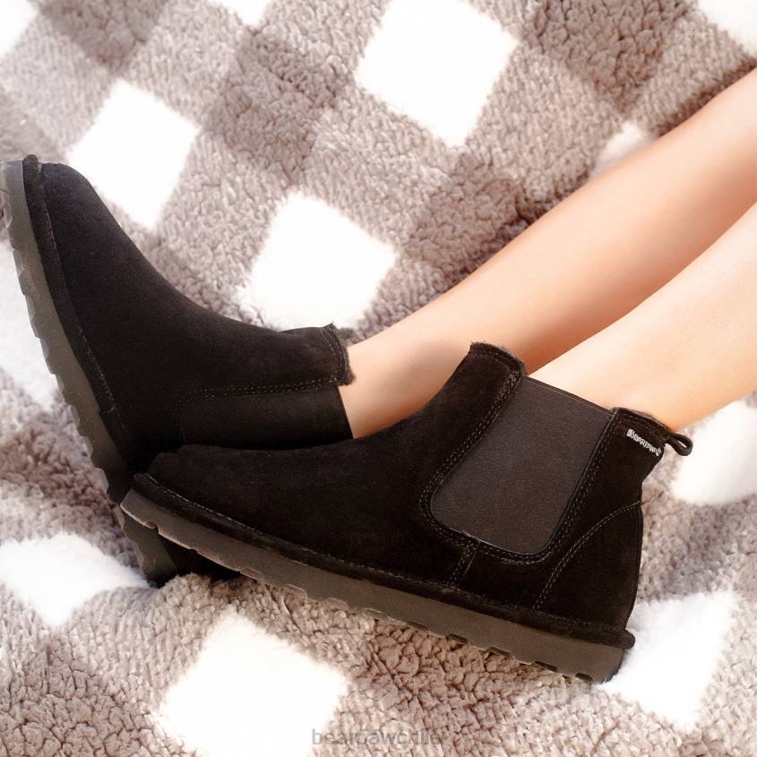 botas BEARPAW dibujó negro mujer PD2838