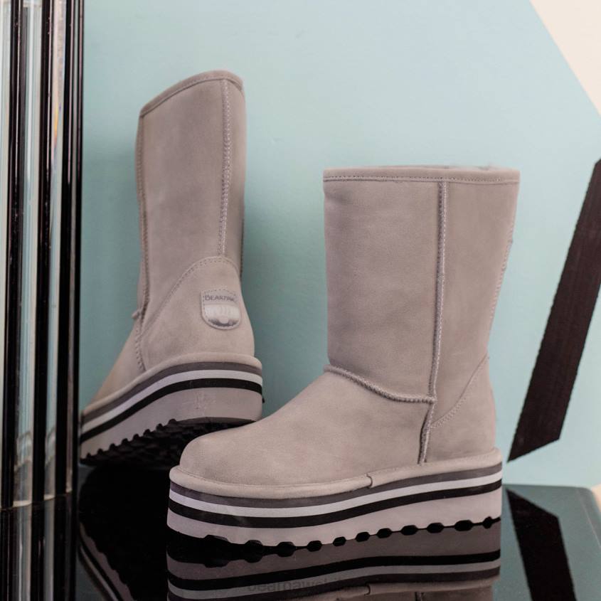 botas BEARPAW ella retro gris mujer PD28159
