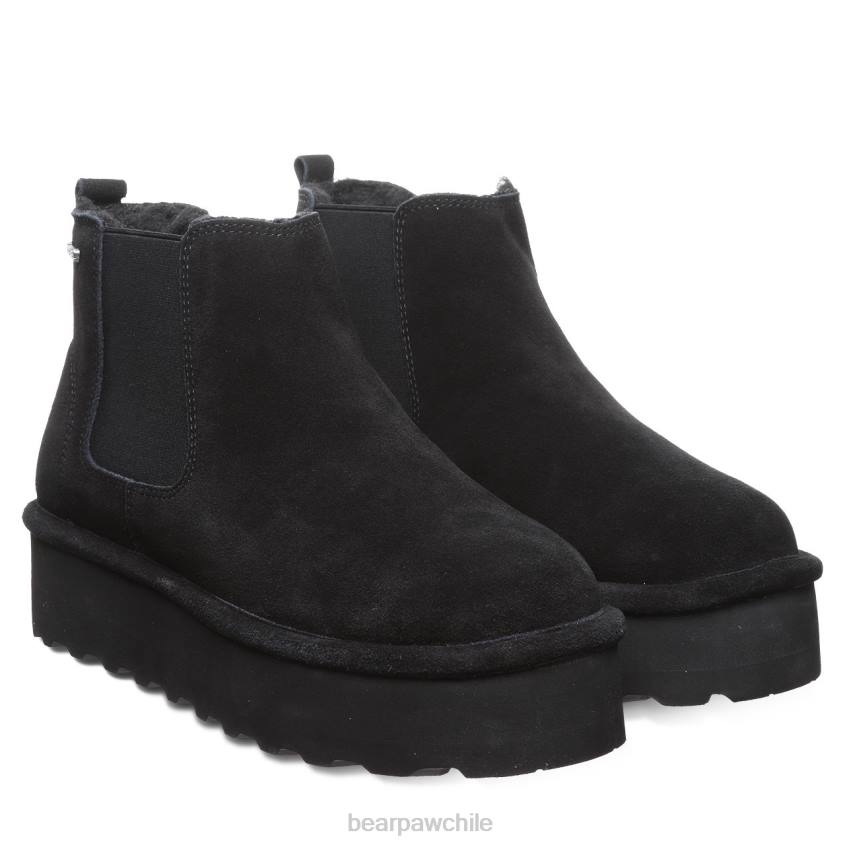 botas BEARPAW retro dibujó negro mujer PD2813