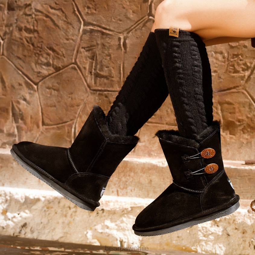 botas BEARPAW rosalina negro mujer PD2855