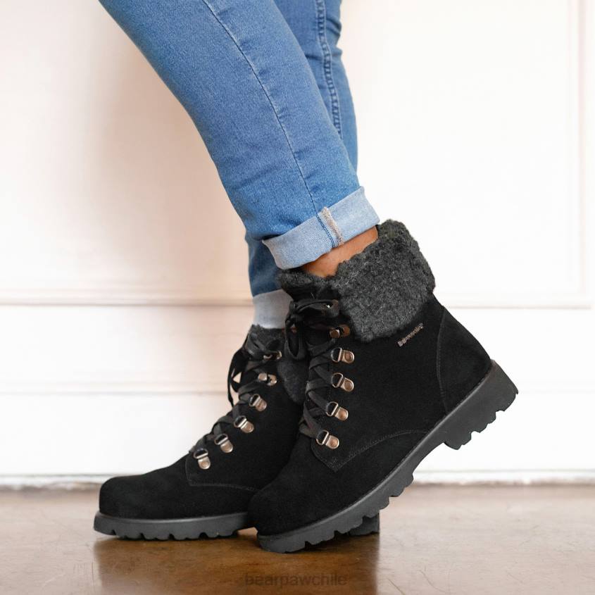 botas BEARPAW sam negro/gris mujer PD2823