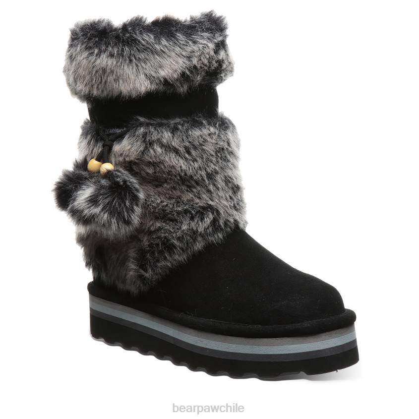 botas BEARPAW tama retro negro/gris mujer PD2827