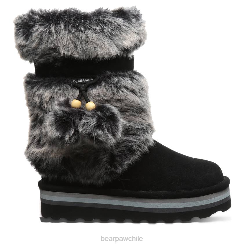 botas BEARPAW tama retro negro/gris mujer PD2827
