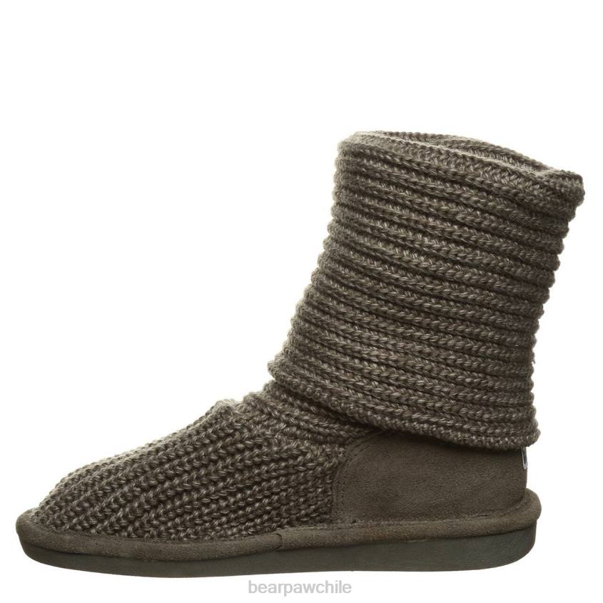 botas BEARPAW tejer alto gris mujer PD28176