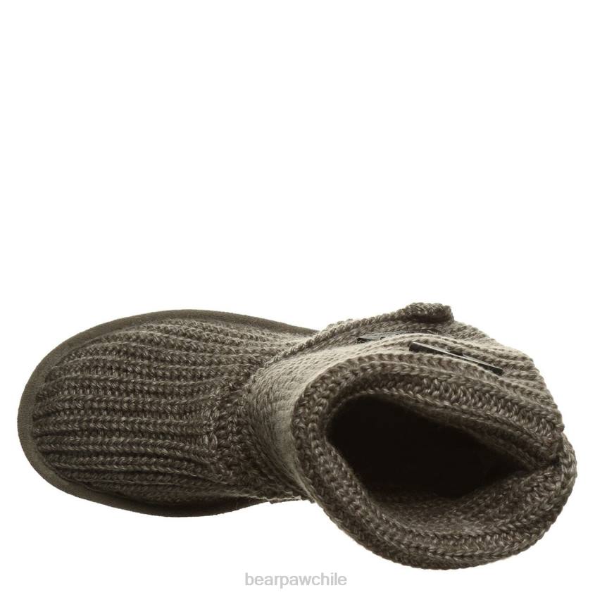 botas BEARPAW tejer alto gris mujer PD28176