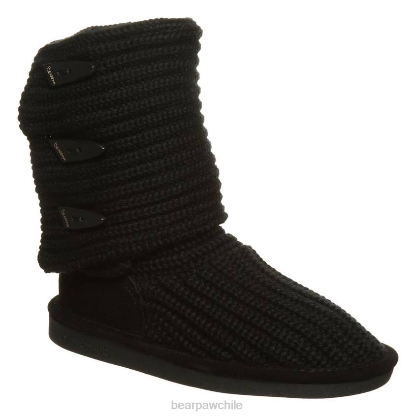 botas BEARPAW tejer alto negro mujer PD28178