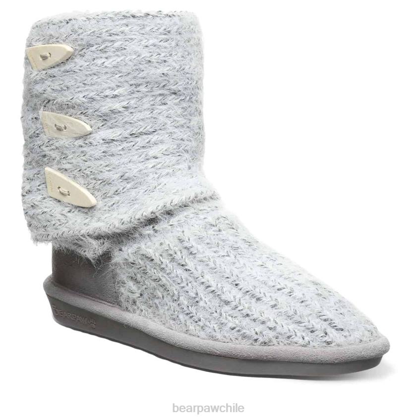 botas BEARPAW tejer alto niebla gris mujer PD28177