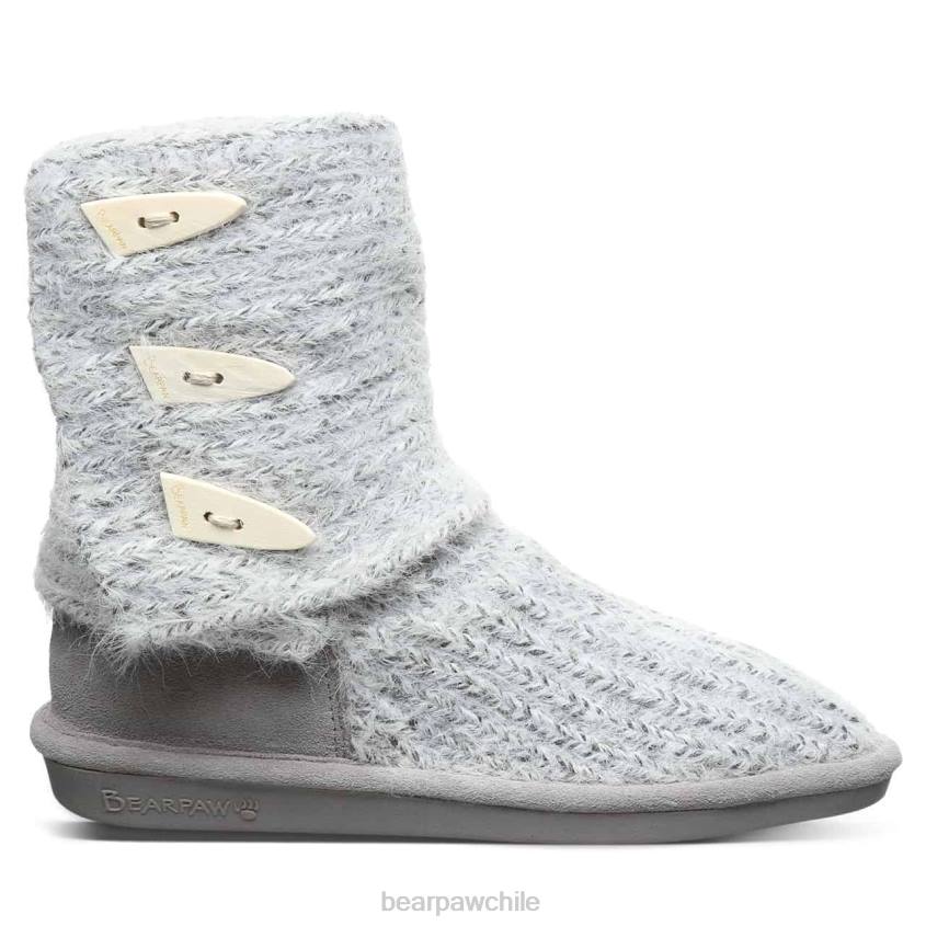 botas BEARPAW tejer alto niebla gris mujer PD28177