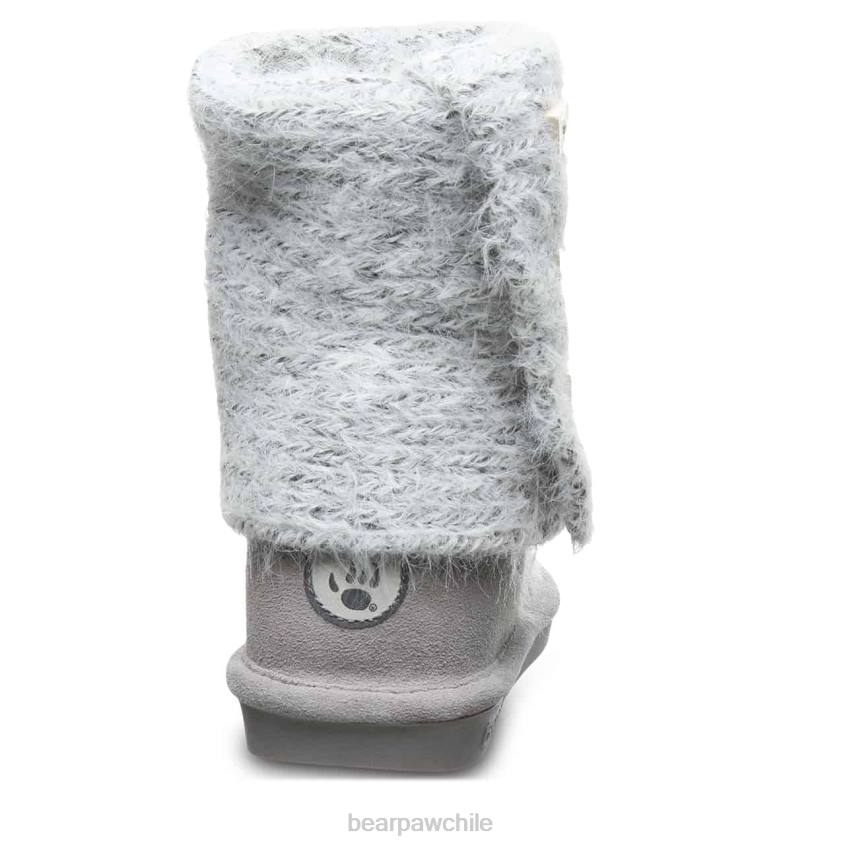 botas BEARPAW tejer alto niebla gris mujer PD28177