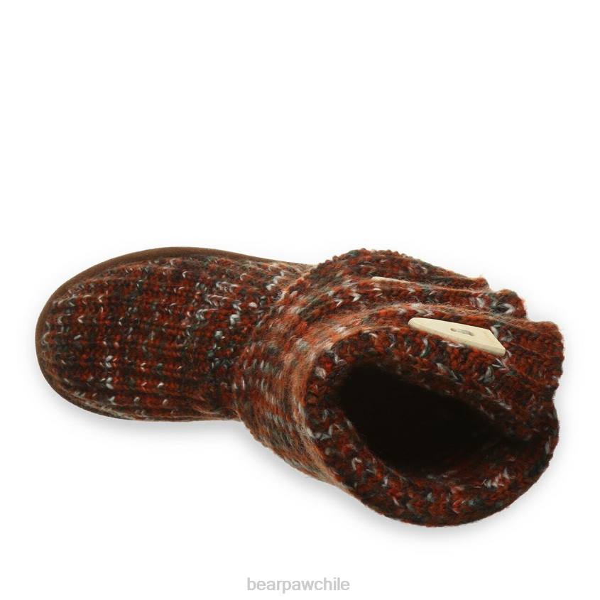 botas BEARPAW tejer alto rojizo mujer PD28175