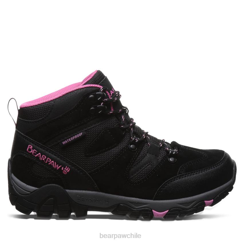 caminantes BEARPAW Córcega amplia negro/fucsia mujer PD28331