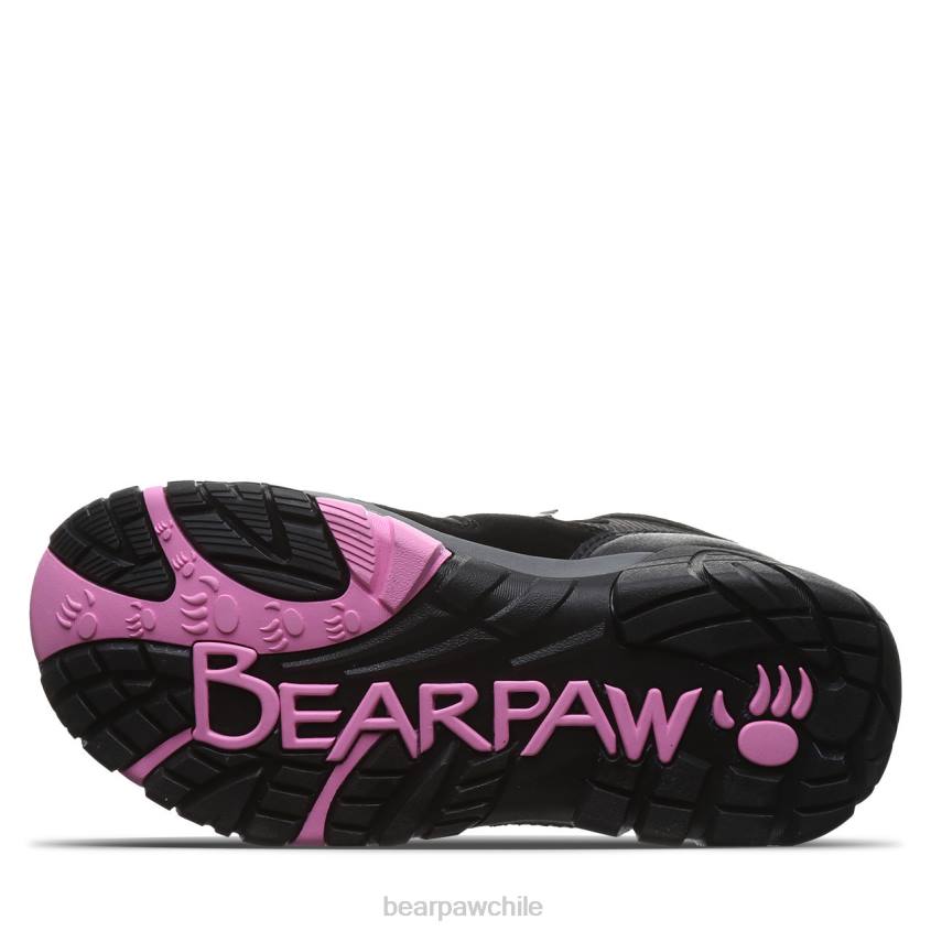 caminantes BEARPAW Córcega amplia negro/fucsia mujer PD28331