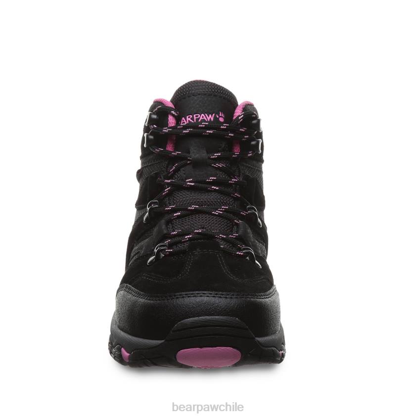 caminantes BEARPAW Córcega amplia negro/fucsia mujer PD28331