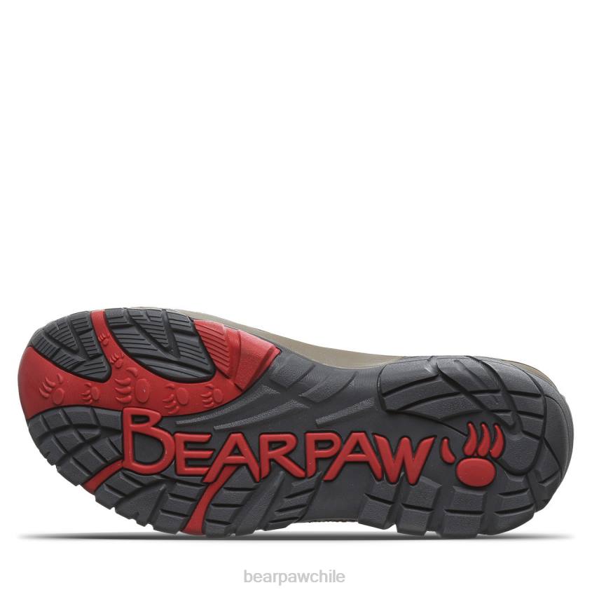 caminantes BEARPAW Córcega amplia topo/rojo mujer PD28330
