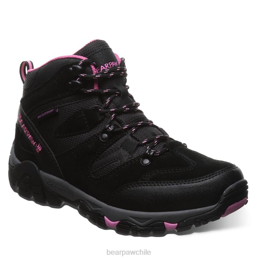 caminantes BEARPAW Córcega negro/fucsia mujer PD28340