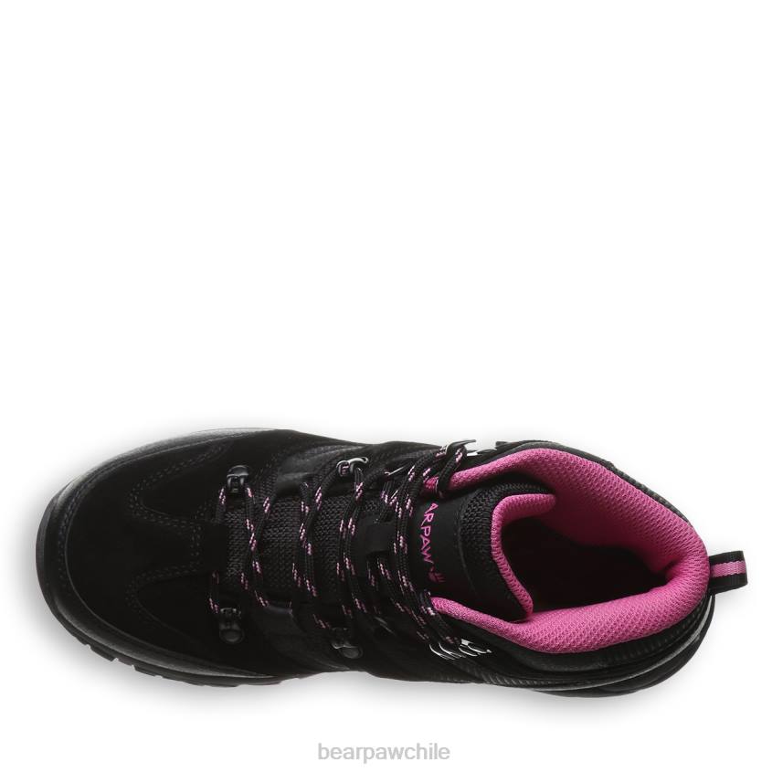 caminantes BEARPAW Córcega negro/fucsia mujer PD28340