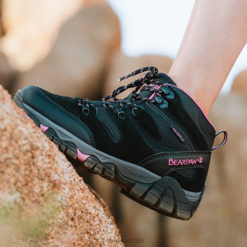 caminantes BEARPAW Córcega negro/fucsia mujer PD28340