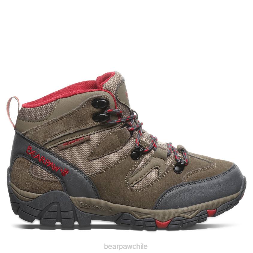 caminantes BEARPAW Córcega topo/rojo mujer PD28339