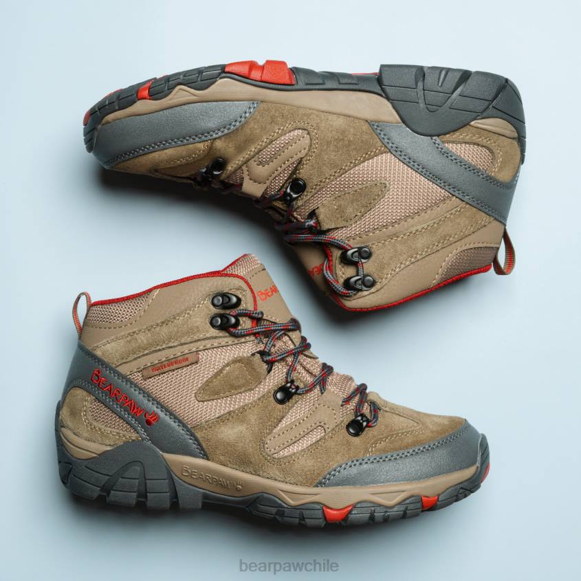 caminantes BEARPAW Córcega topo/rojo mujer PD28339