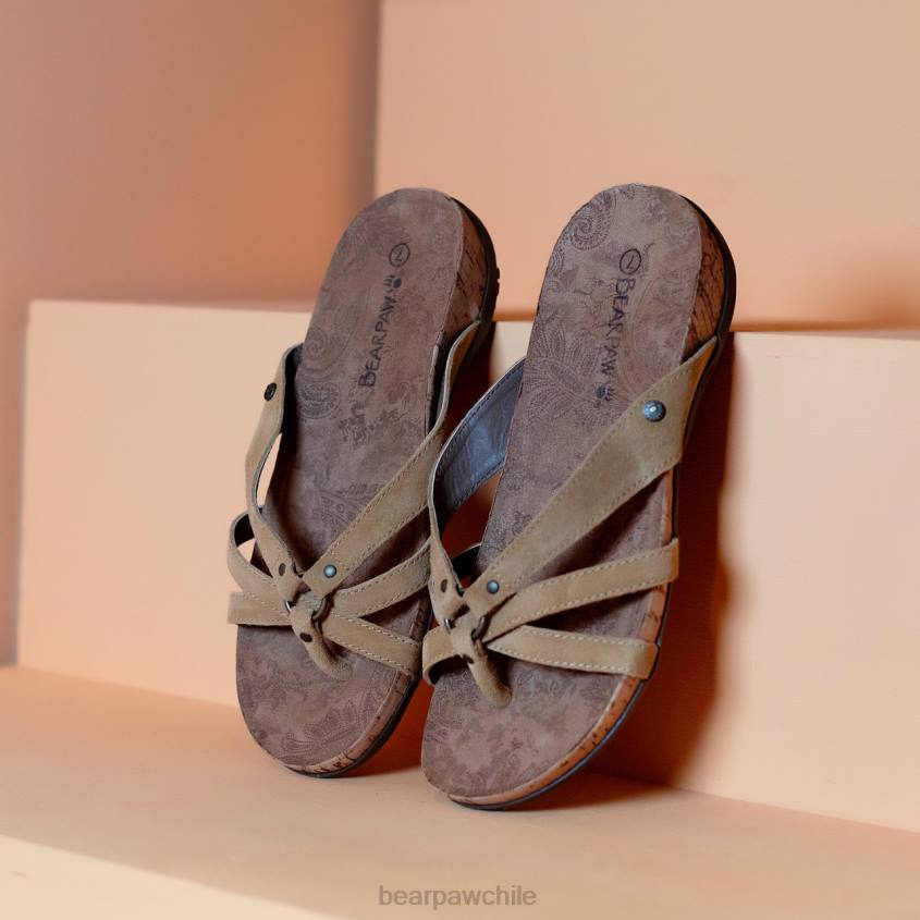 sandalias BEARPAW adular café helado mujer PD28363