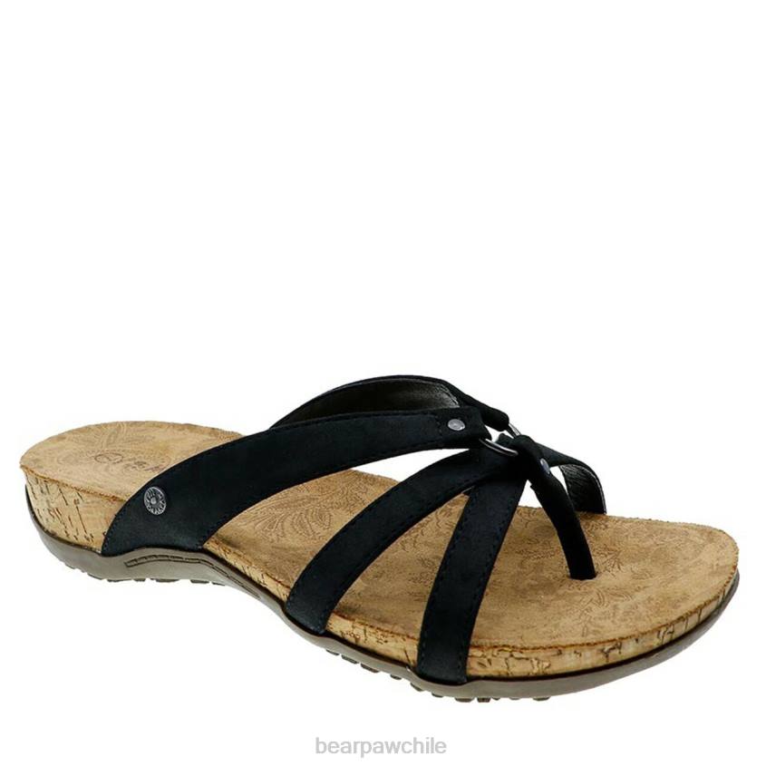 sandalias BEARPAW adular negro mujer PD28431