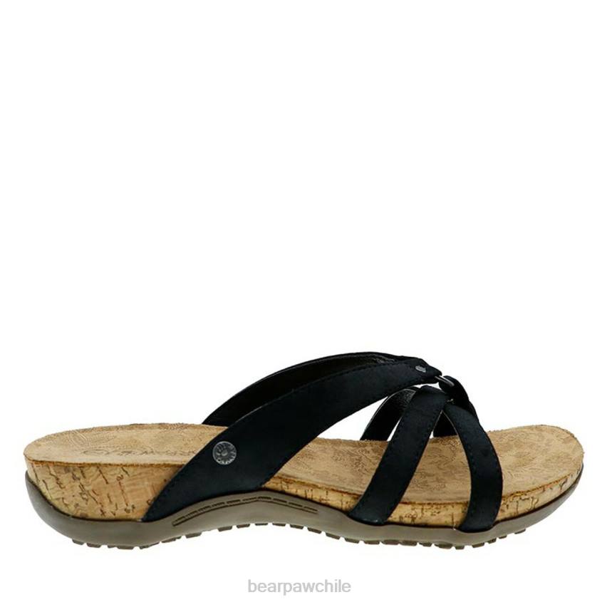 sandalias BEARPAW adular negro mujer PD28431