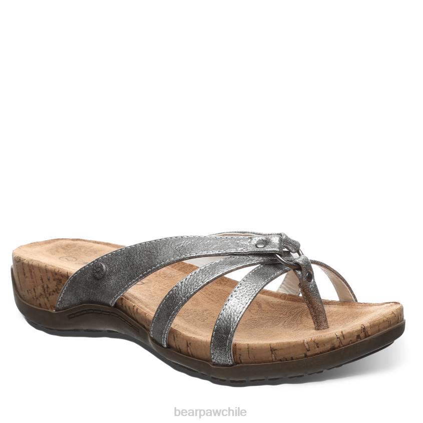 sandalias BEARPAW adular plata mujer PD28442