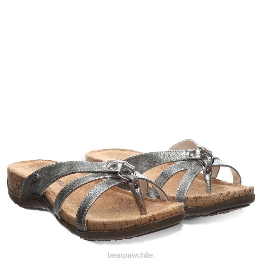 sandalias BEARPAW adular plata mujer PD28442