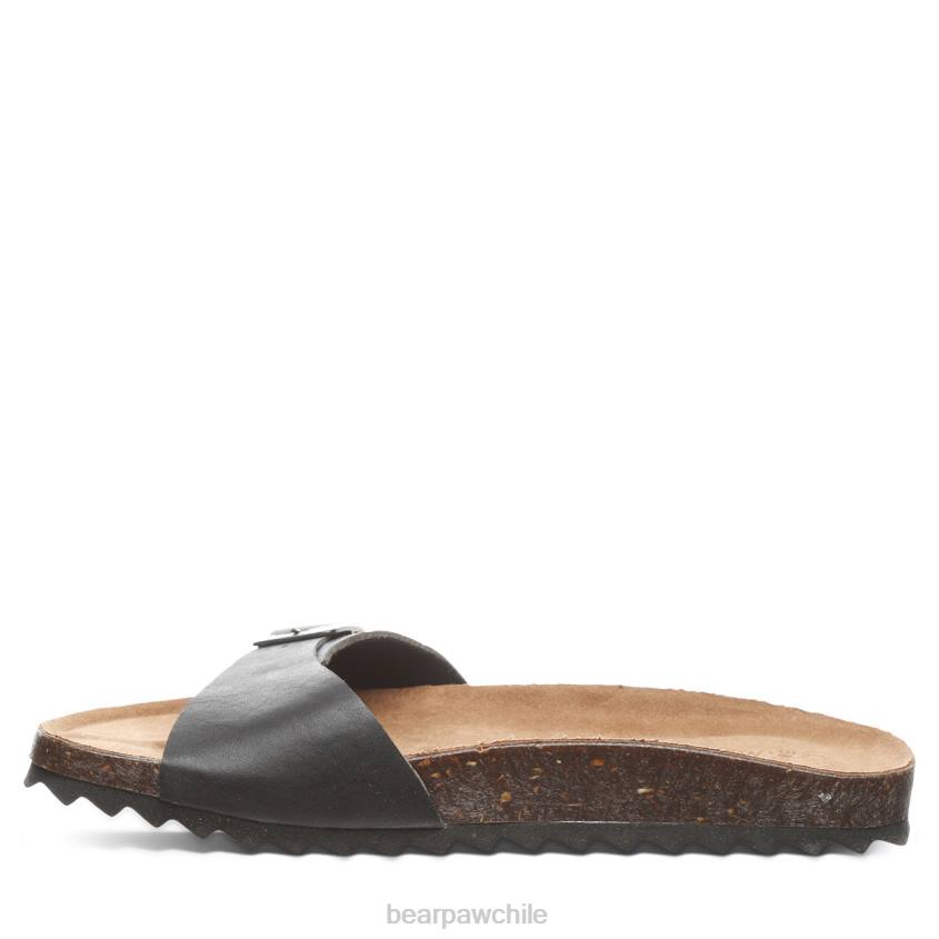 sandalias BEARPAW ava negro mujer PD28395