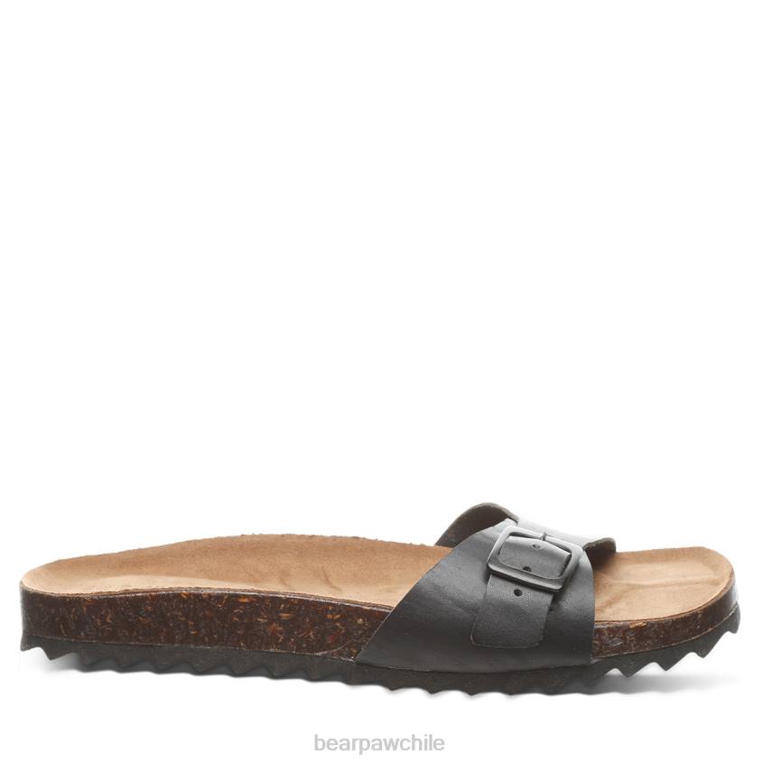 sandalias BEARPAW ava negro mujer PD28395