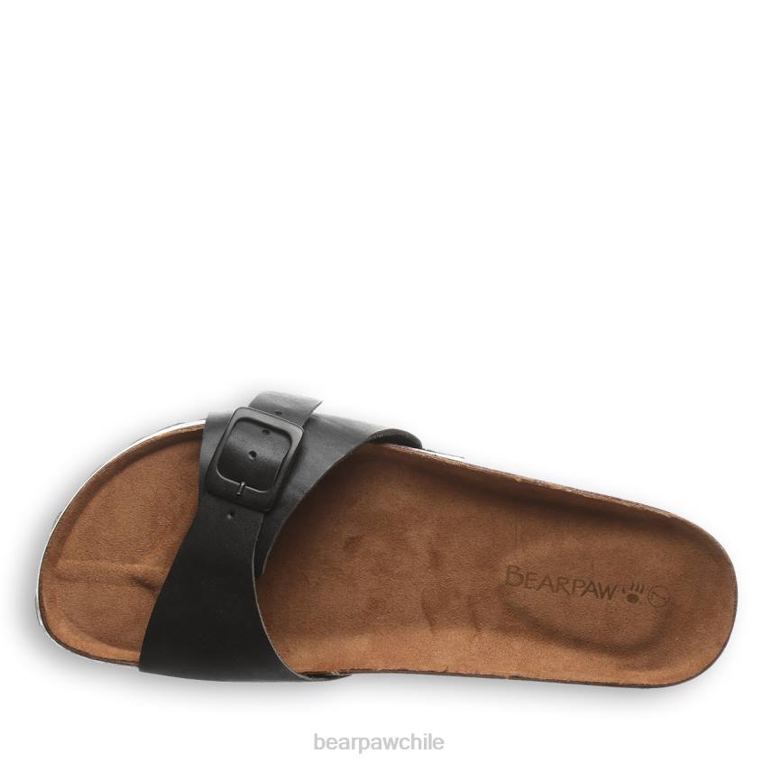 sandalias BEARPAW ava negro mujer PD28395
