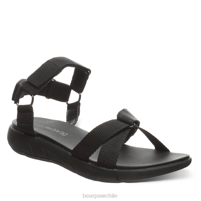sandalias BEARPAW beca negro mujer PD28473