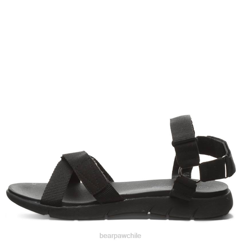sandalias BEARPAW beca negro mujer PD28473
