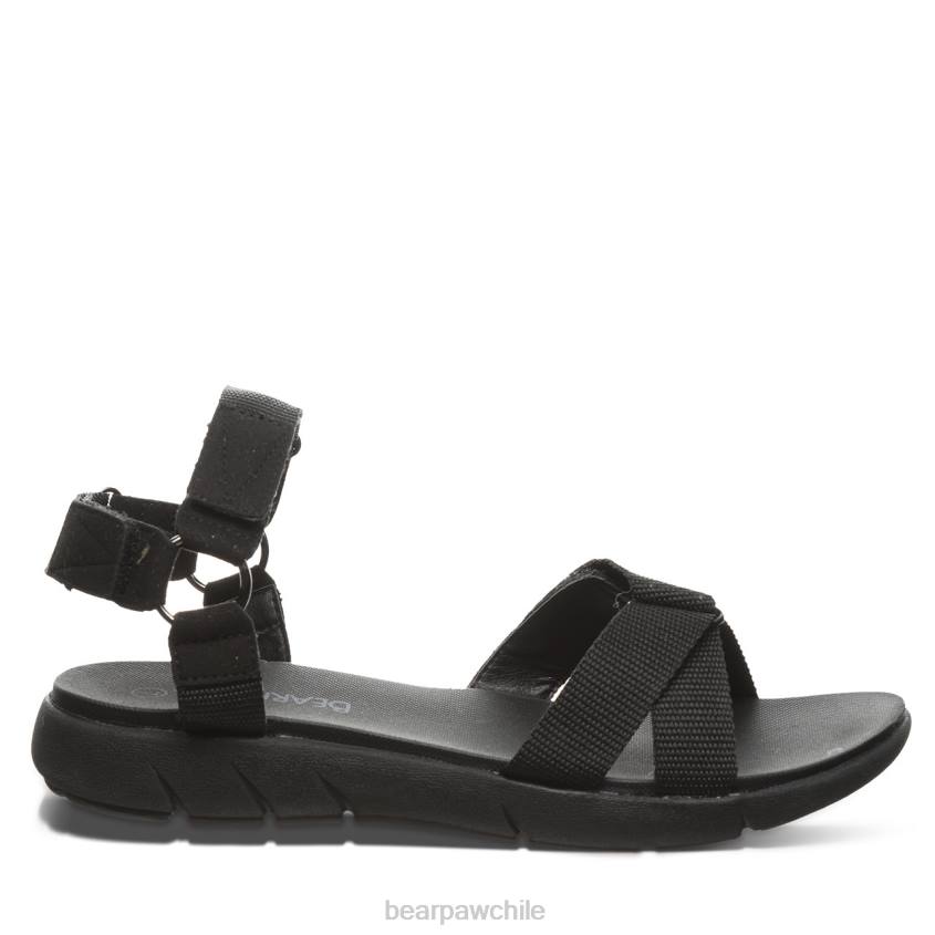 sandalias BEARPAW beca negro mujer PD28473