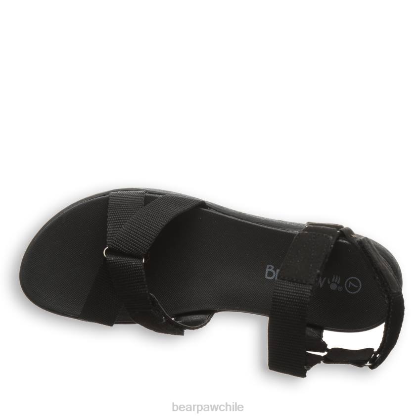 sandalias BEARPAW beca negro mujer PD28473