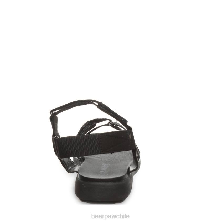 sandalias BEARPAW beca negro mujer PD28473