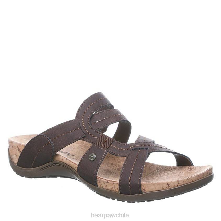 sandalias BEARPAW kai marron oscuro mujer PD28415