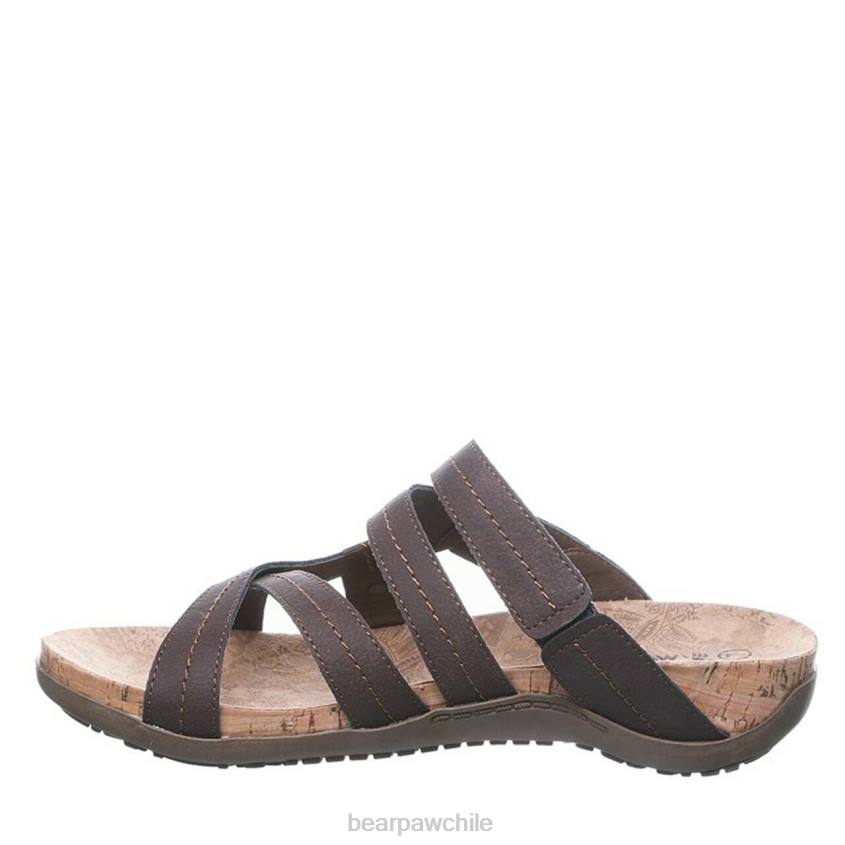 sandalias BEARPAW kai marron oscuro mujer PD28415
