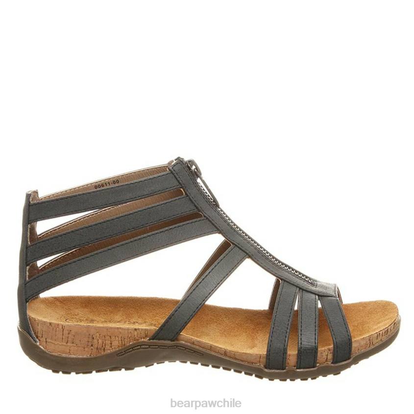 sandalias BEARPAW layla ancho negro mujer PD28437