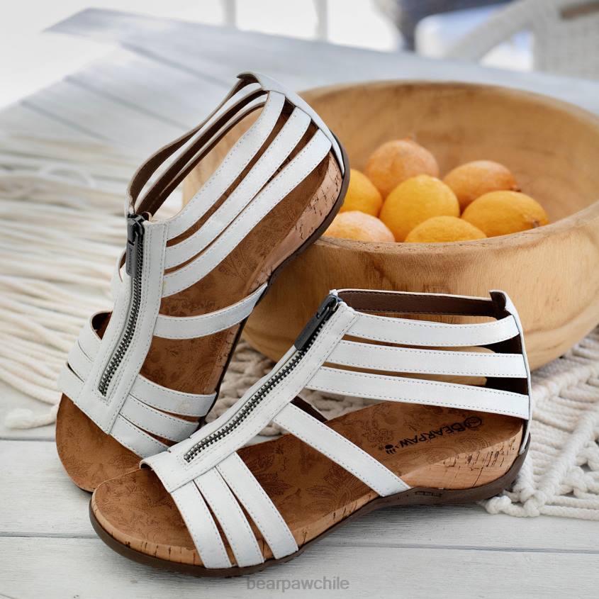 sandalias BEARPAW layla blanco metalizado mujer PD28433