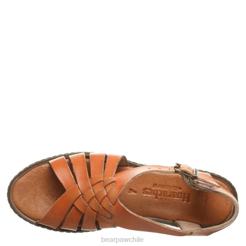 sandalias BEARPAW lea naranja mujer PD28488