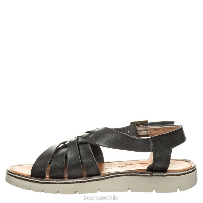sandalias BEARPAW lea negro mujer PD28491