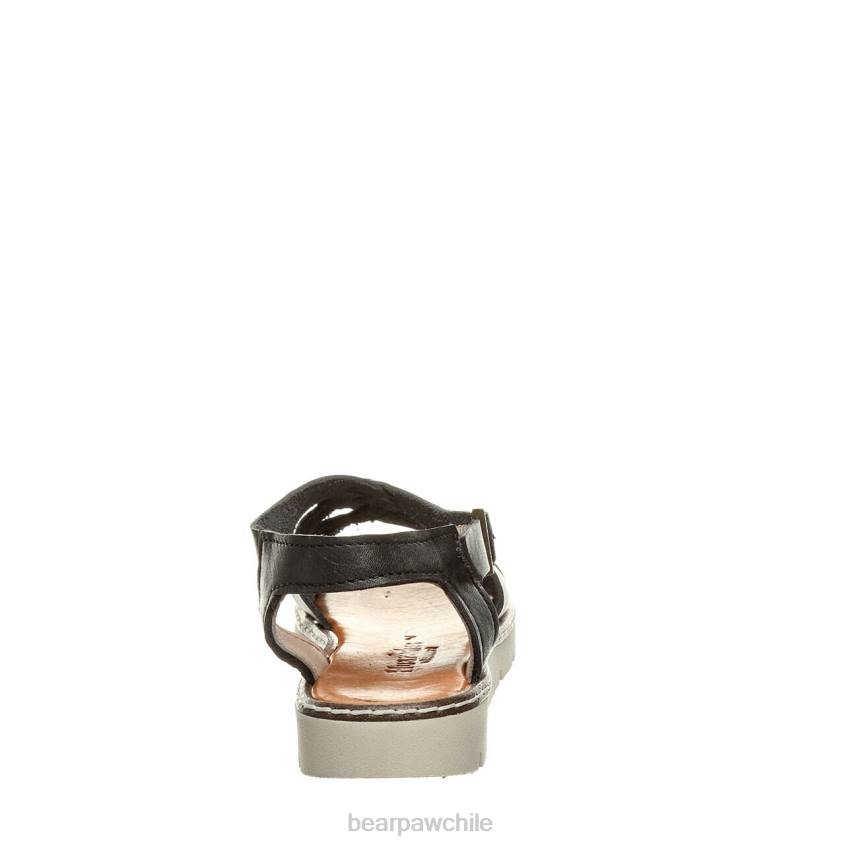 sandalias BEARPAW lea negro mujer PD28491