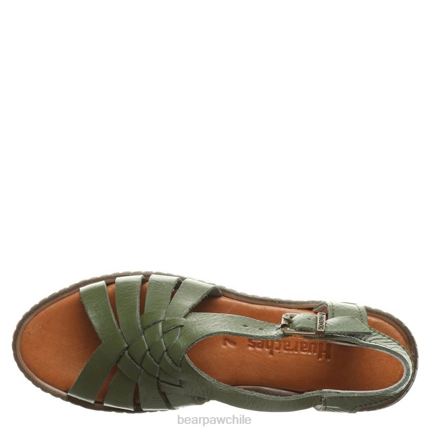 sandalias BEARPAW lea verde militar mujer PD28489
