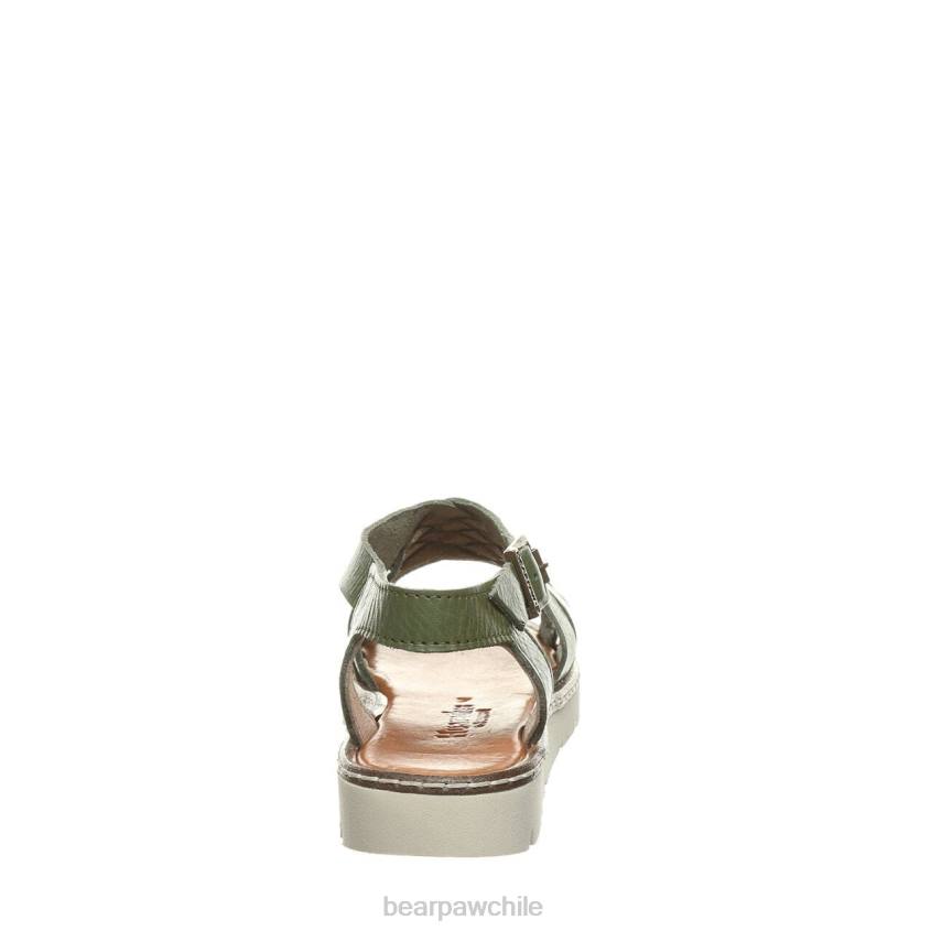 sandalias BEARPAW lea verde militar mujer PD28489